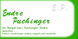 endre puchinger business card